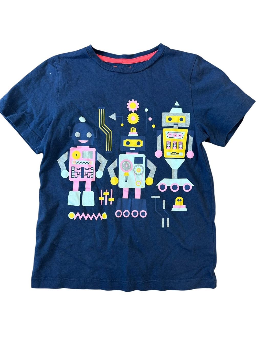 Piccolina Kids Navy Robot Graphic T-Shirt 5 Years